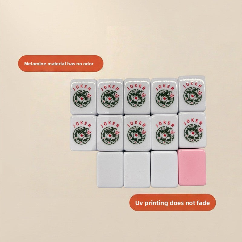 American Mahjong Set, 166 Tiles, UV-Coated Melamine, Western Characters, view 3