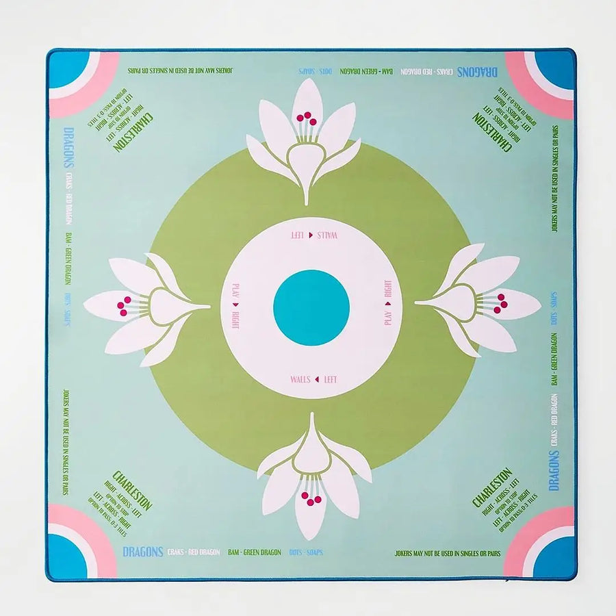 Mahjong Mat, 31.5 x 31.5 Inch (80 cm) Natural Rubber, Non-Slip, Noise Reducing, Preppy Style, view 9