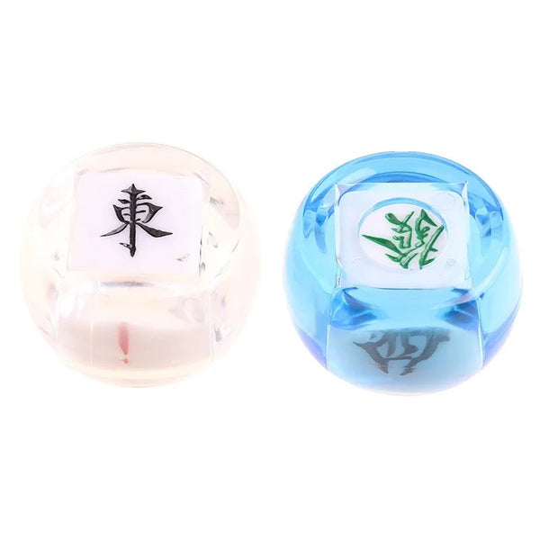Mahjong Wind and Dot Dice Set, 22mm, East South West North Zhong Fa