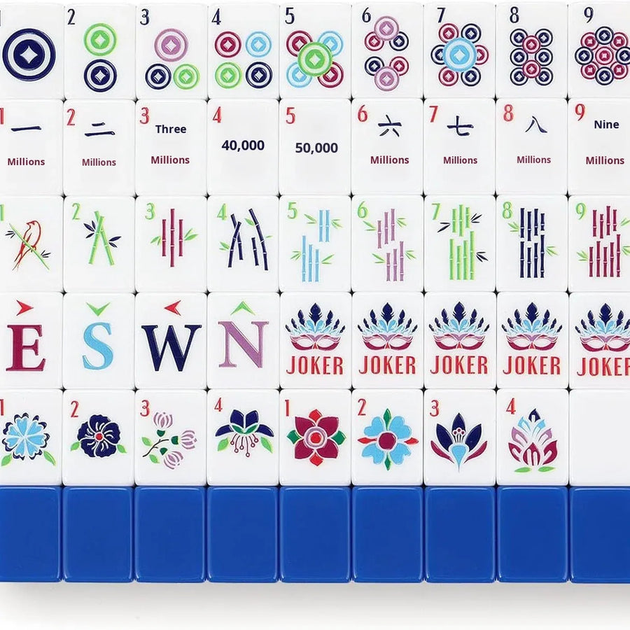 American Mahjong Set, 3 Layer Carved Acrylic Tiles, PVC Color Box, for Travel, view 3
