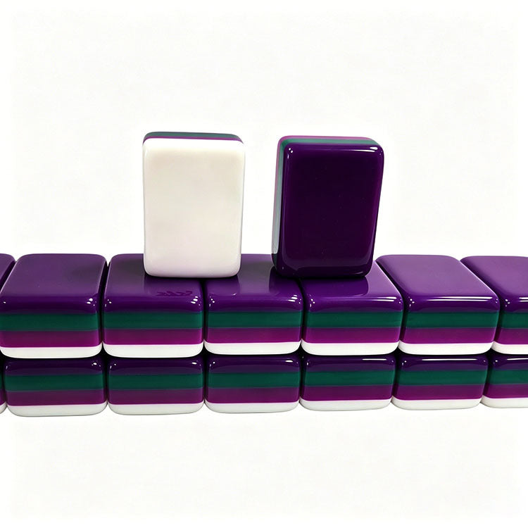 American Mahjong Tile Set for 4 Players, Acrylic Tiles, Pink Purple