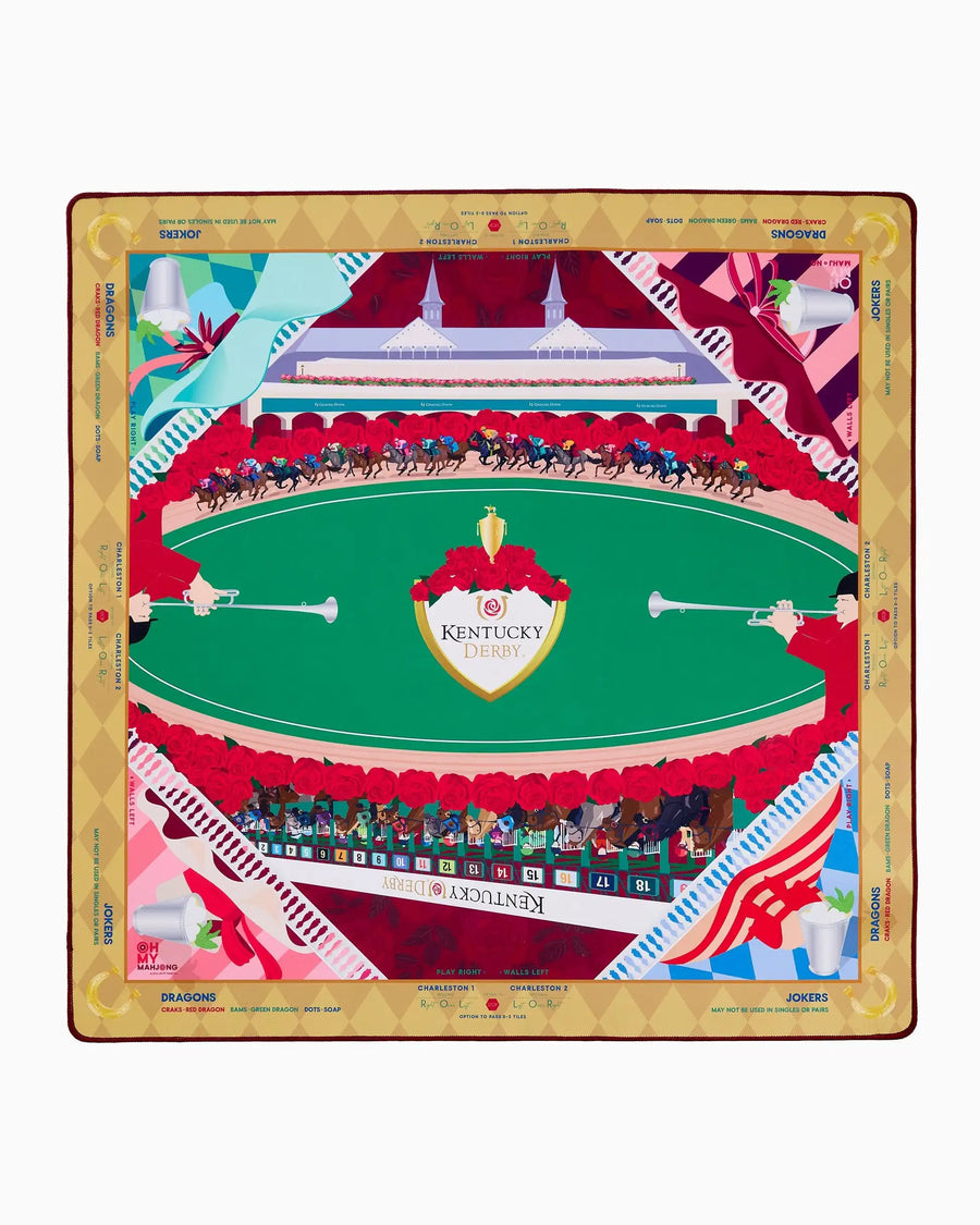 American Mahjong Mat for 4 Players, 33 Inch Natural Neoprene, Portable, Modern Design, view 9