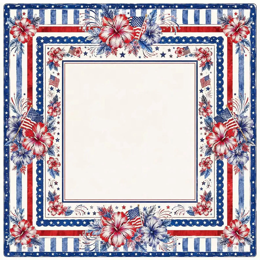 American Mahjong Mat, 33 x 33 Inch Neoprene, Non-Slip, Pink Leopard and Palm Scarf Print