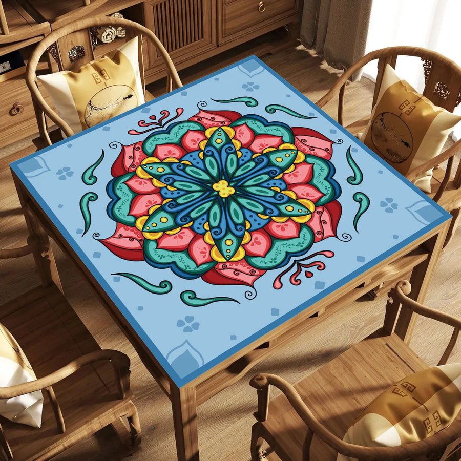 Mahjong Table Mat for 4 Players, Modern Neoprene, Non-Slip, Silent, view 12