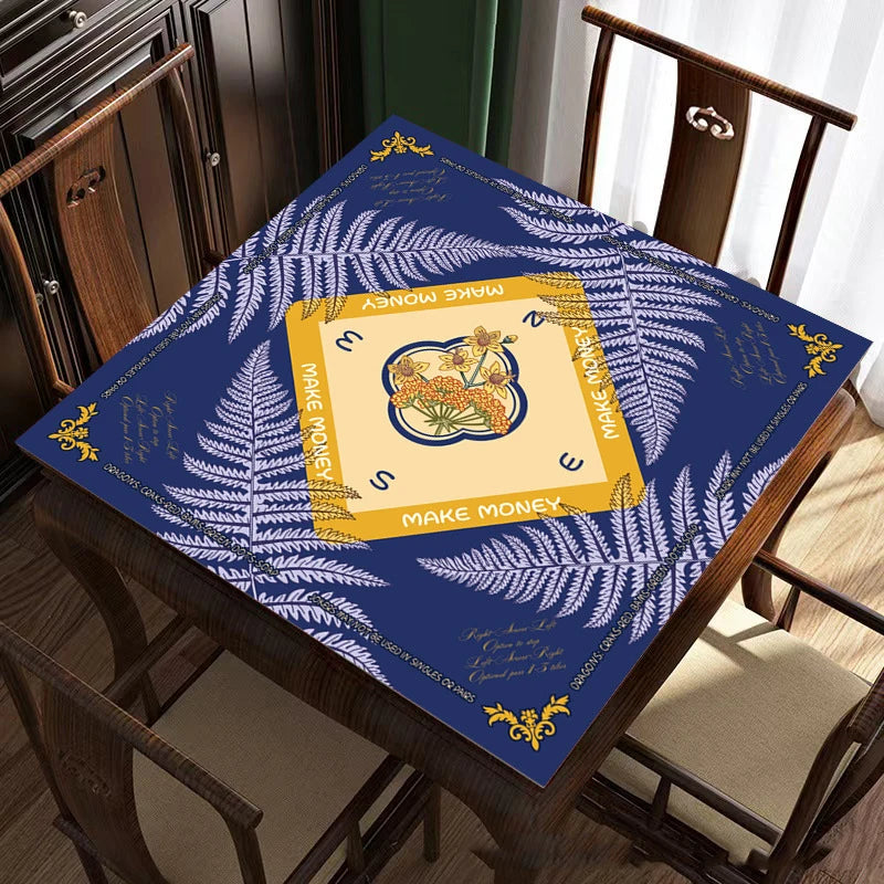 American Mahjong Mat, Thickened Rubber, Non-Slip, Waterproof, Noise Reducing, Stitched Edge