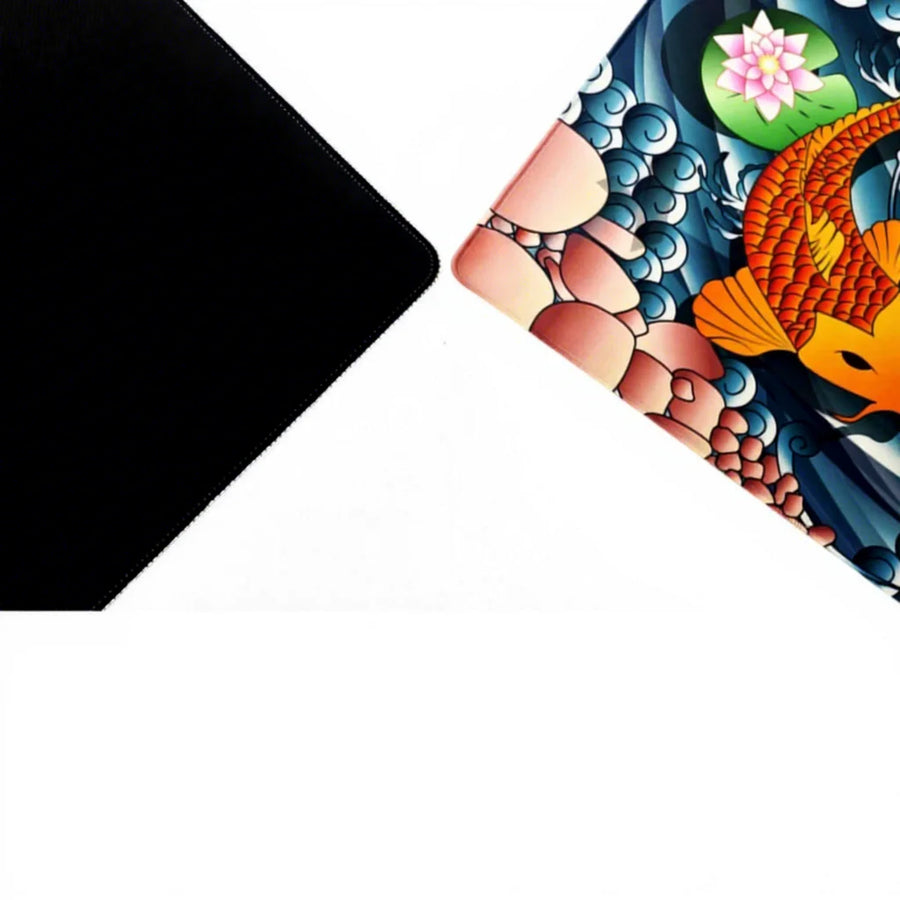 American Mahjong Mat, Foldable Waterproof Rubber, Koi Fish Design, view 3