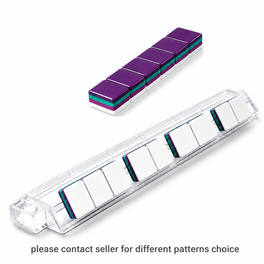 American Mahjong Set, 160 Acrylic Mah Jongg Tiles, 4 Layer, Purple, view 6