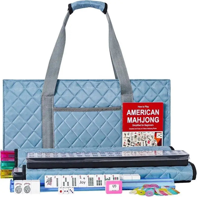 Mahjong Carrying Bag, Diamond Quilted, Water Resistant, for Mahjong Set Storage, view 3