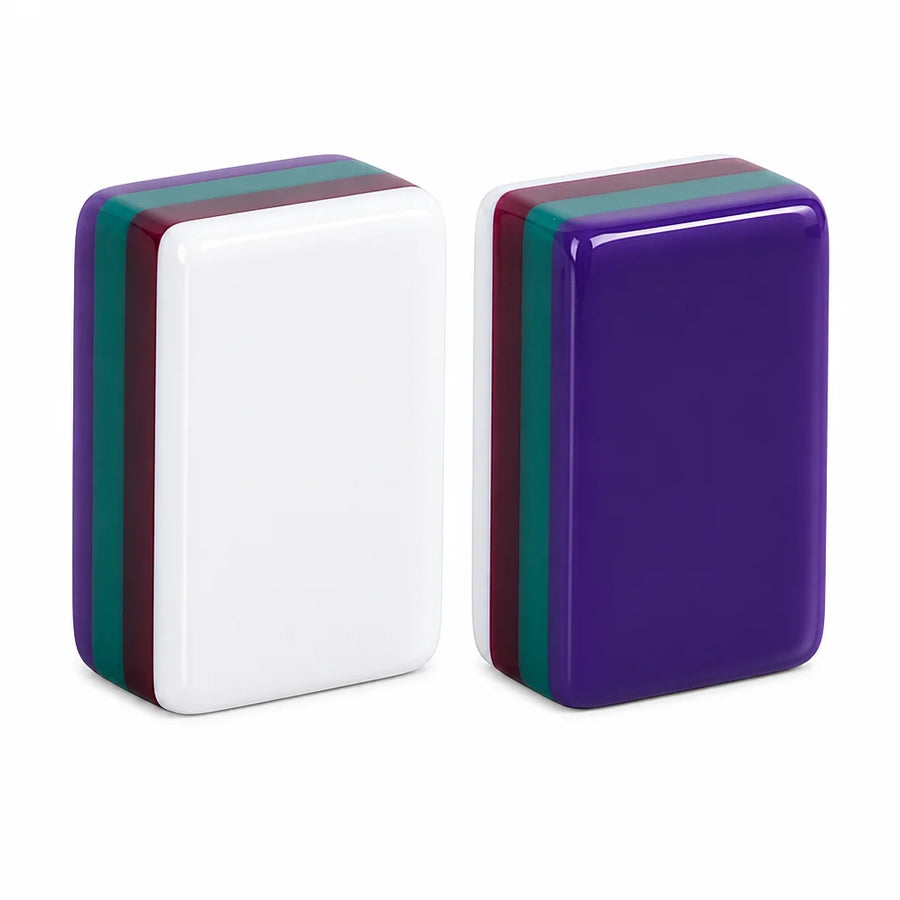 American Mahjong Set, 160 Engraved Tiles, 4 Layer Acrylic, Purple, view 4