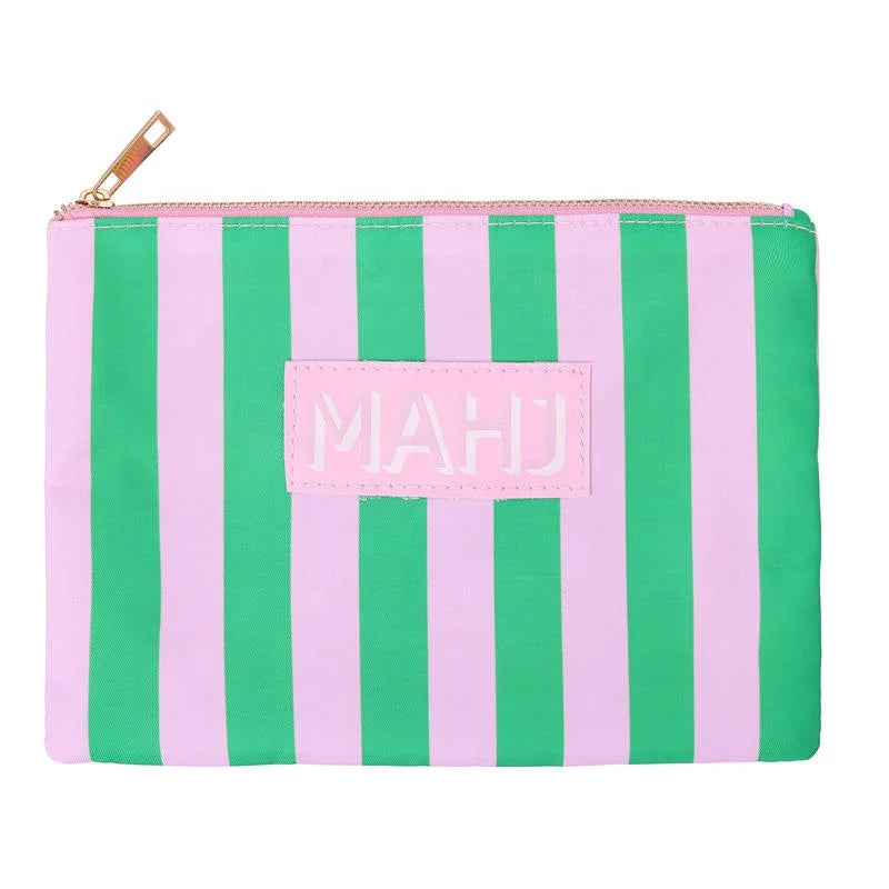 Mahjong Tote Bag with Zipper, Foldable Waterproof Nylon, Portable Storage Pouch, view 5