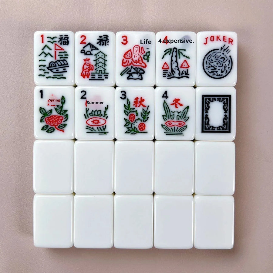American Mahjong Set, 166 Tiles, 30mm, Western Style Mahjong Game Set, view 5