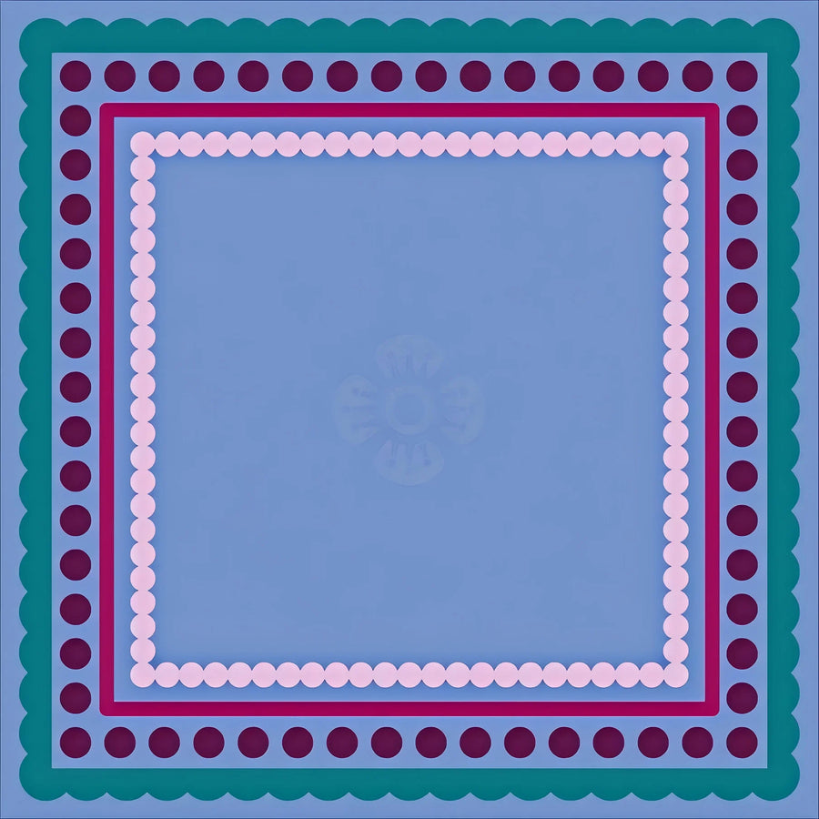 Mahjong Mat for American Mahjong Sets, Neoprene, Rose Floral Pattern