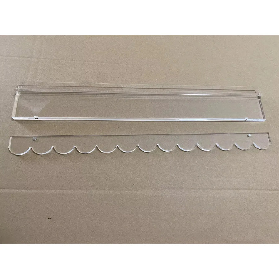Mahjong Racks with Magnetic Pushers, 20 Inch Modern Scalloped Acrylic, view 6