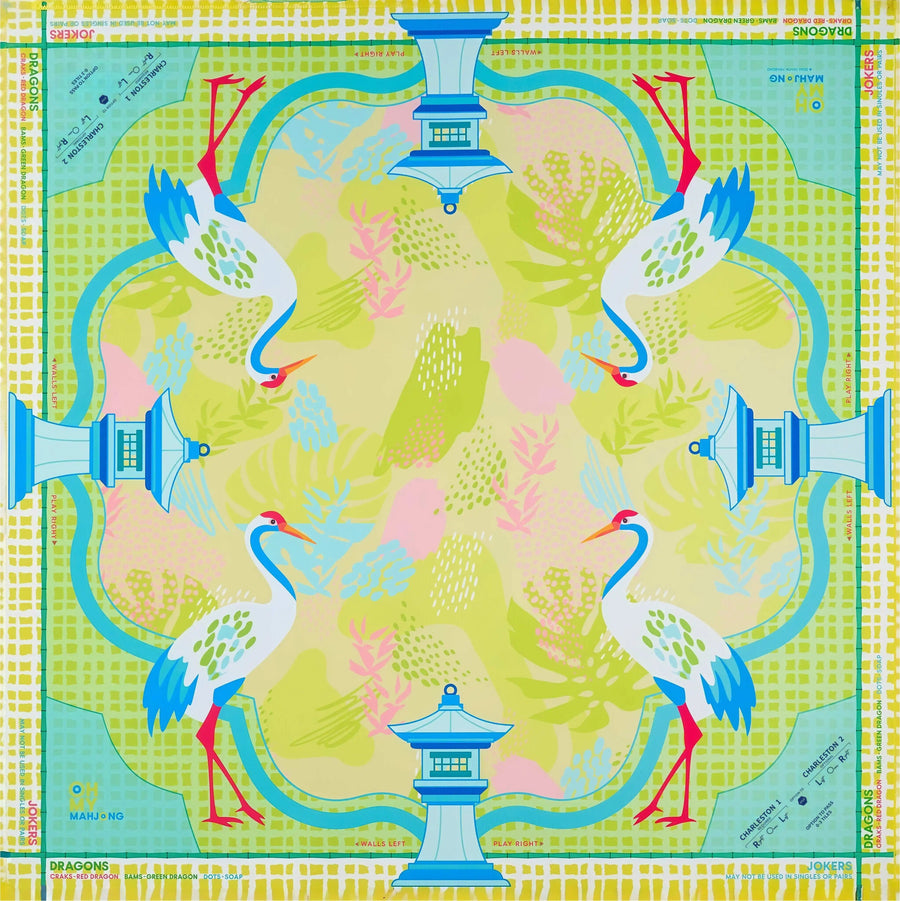 Mahjong Mat for American Mahjong Sets, Neoprene, Rose Floral Pattern, view 3