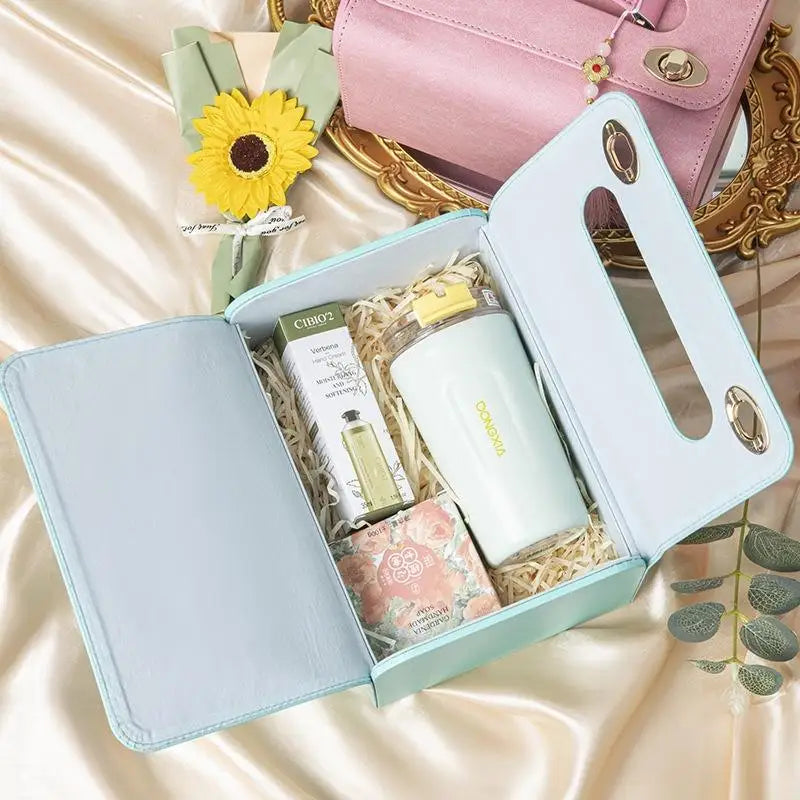 American Mahjong Storage Case with Handle, PU Leather Organizer Box, Tiles Not Included, view 4