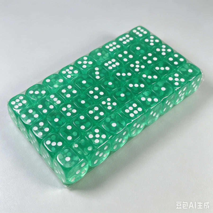 Mahjong Dice, 16mm, 100 Pieces per Set, Multiple Colors for Board Games