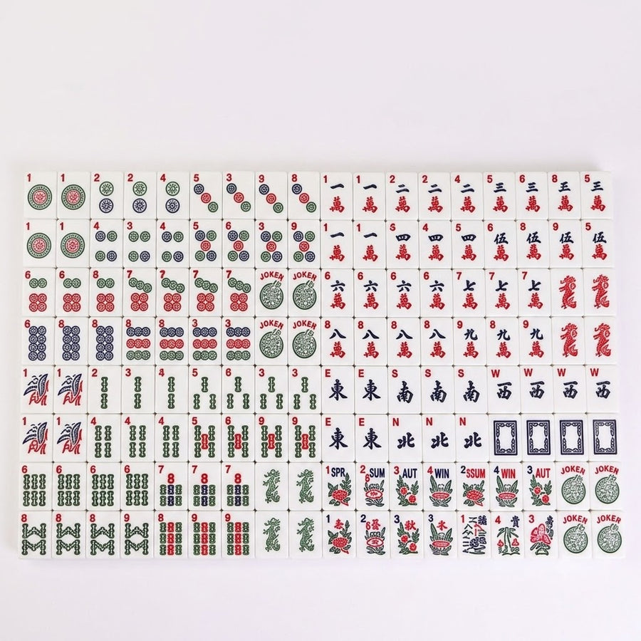 American Mahjong Set, 166 Engraved Melamine Tiles, Wear-Resistant, view 4