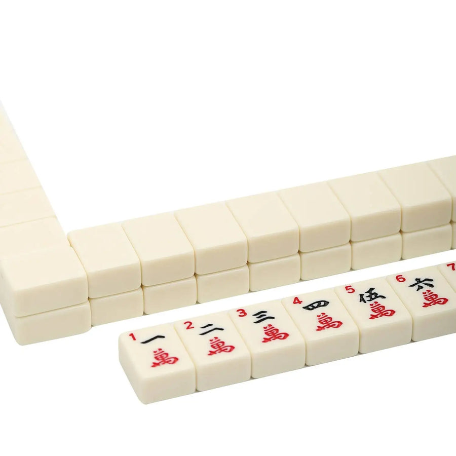American Mahjong Set, 166 Melamine Tiles with Faux Leather Case, Dice, Chips and Wind Indicator, view 4