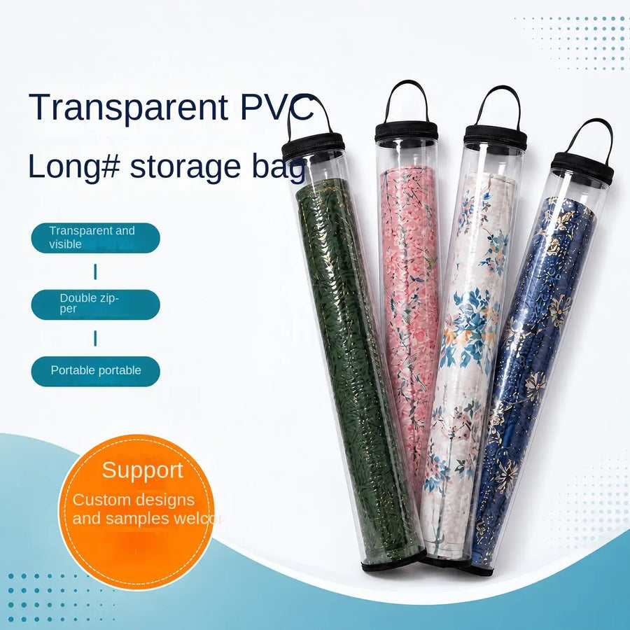 Mahjong Mat Storage Bag with Zipper, Clear PVC, Waterproof Carrying Case, view 5