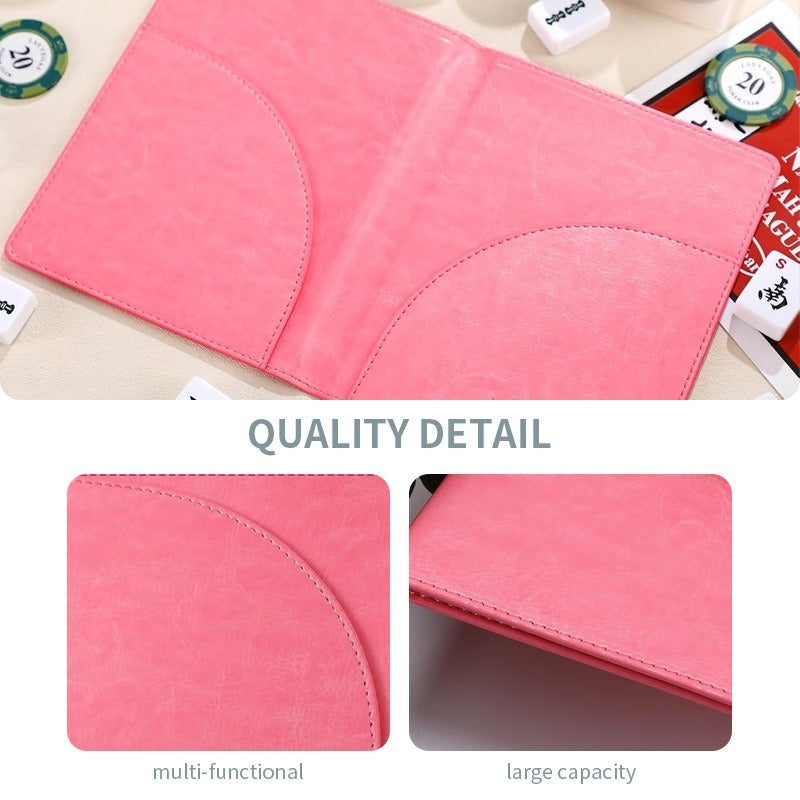American Mahjong Card Sleeve, PU Leather Double Pocket Card Holder, view 6