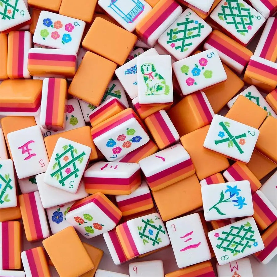 American Mahjong Tile Set, 160 Pieces, Acrylic Tiles with Crane Design