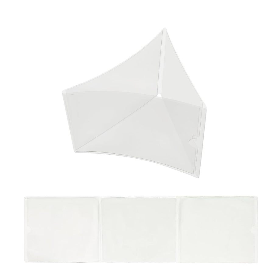 Mahjong Card Holder, Clear Plastic Tri-Fold Sleeve, Large Size 6 1/8 x 4 3/4 Inch, view 2
