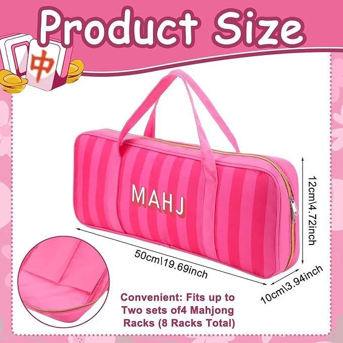 Mahjong Travel Bag, Polyester Large Capacity Multi-Functional Portable Handbag, view 3