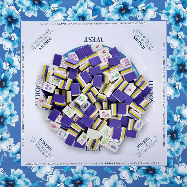 American Mahjong Set, 160 Large 32 mm Acrylic Tiles with Mat and Carrying Case
