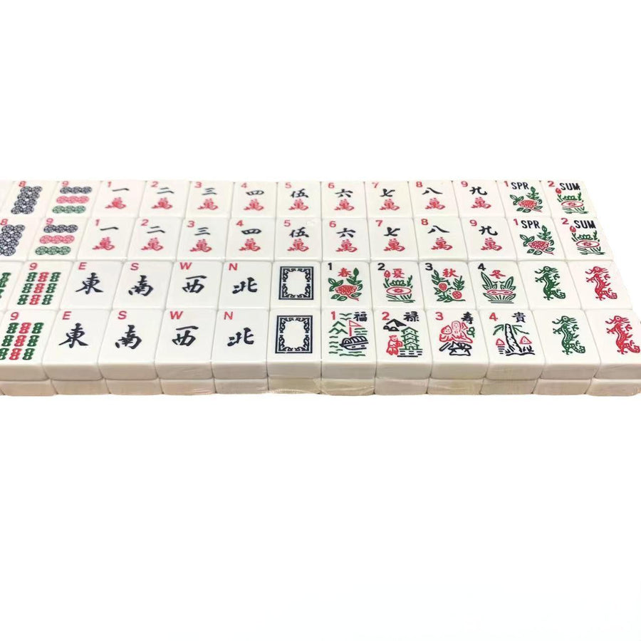 American Mahjong Set, 166 Melamine Tiles, Portable PVC Color Box, view 5