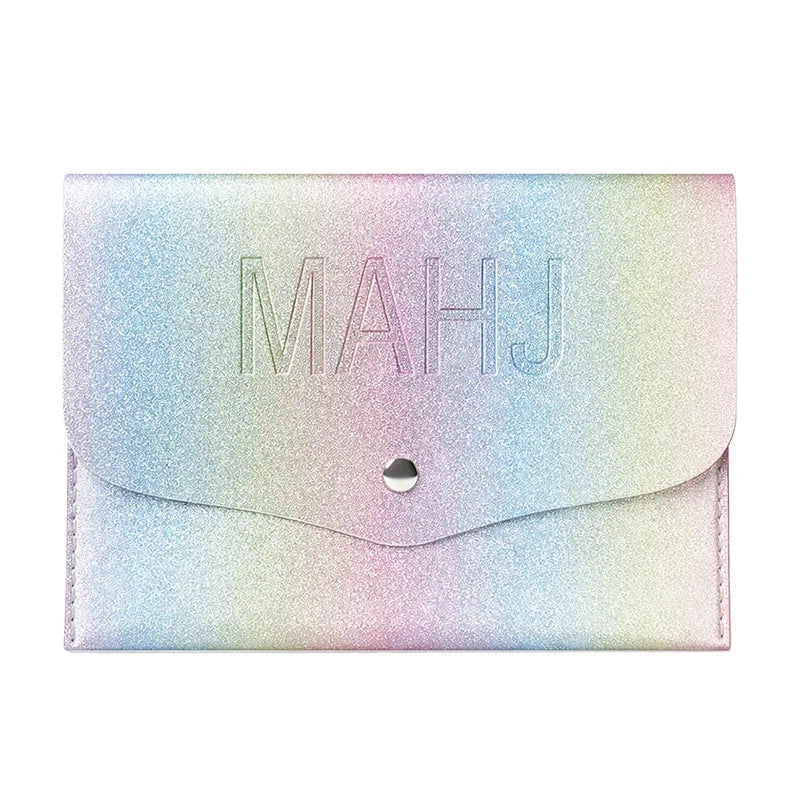 American Mahjong Card and Dice Organizer Case, PU Leather Accessory Pouch, view 5