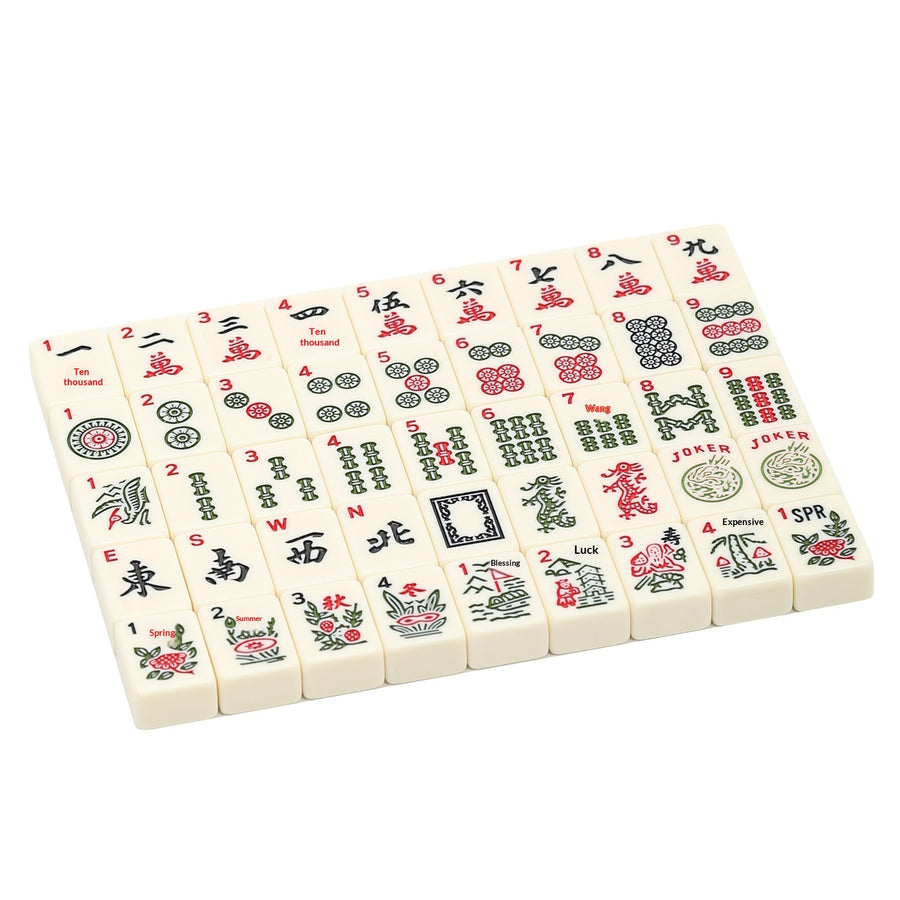 American Mahjong Set, 166 Tiles, 30mm Hand Rubbed Melamine, for 4 Players