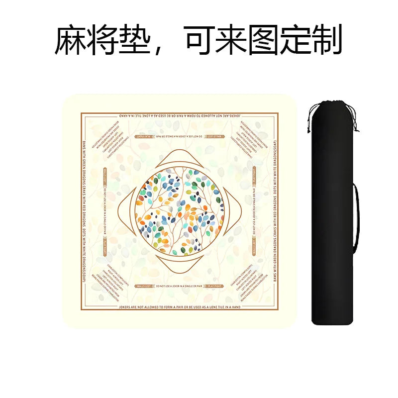 Mahjong Mat, Modern Rubber, 3 mm Thick, Waterproof, Wear-Resistant Hem, Non-Slip Bottom, view 4