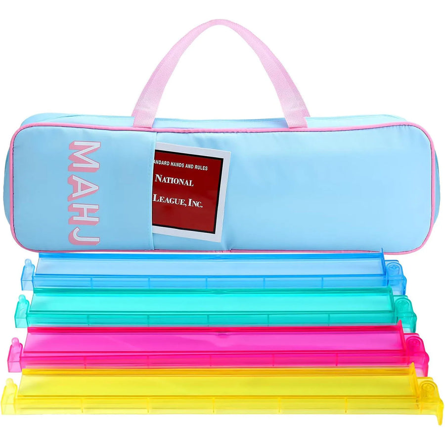 Mahjong Storage Bag, Canvas Tote, Portable Multi-Functional Travel and Makeup Carrying Case, view 8