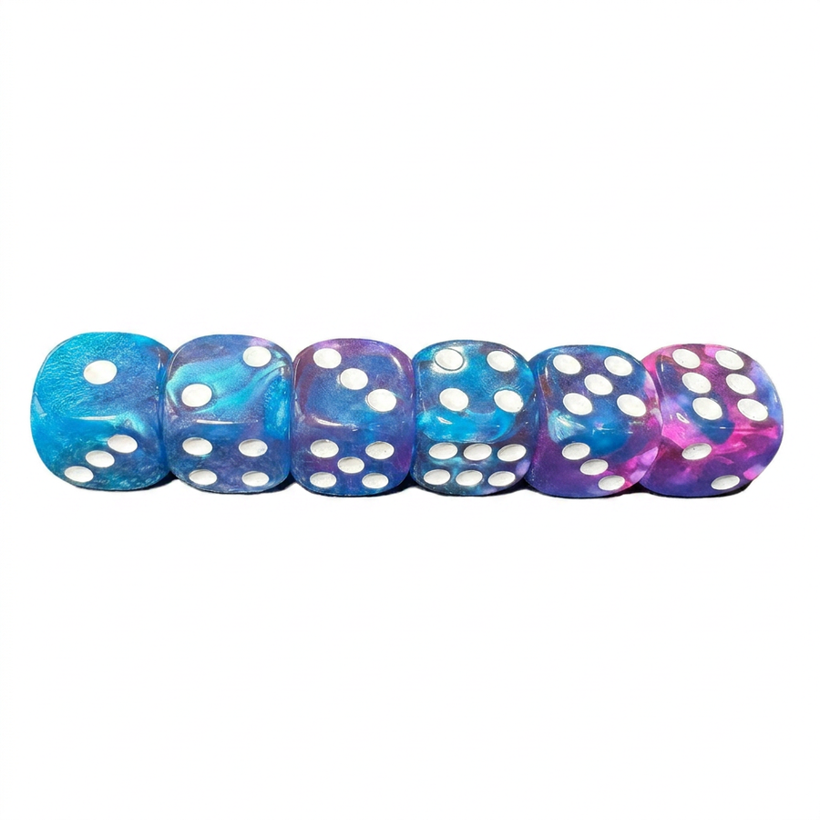 Mahjong Dice, 16mm Engraved Plastic, Swirl Pattern, for 4 Players, view 4