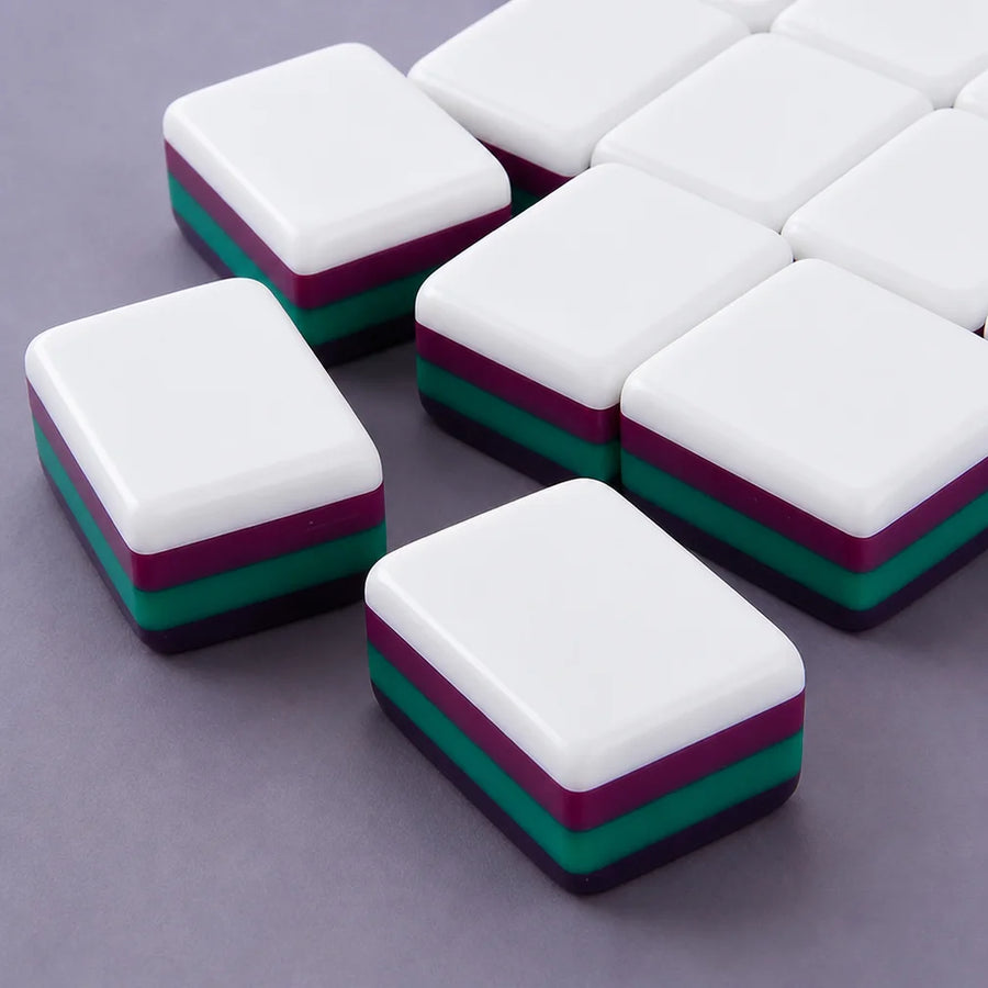 American Mahjong Set, 160 Engraved Tiles, 4 Layer Acrylic, Purple, view 3