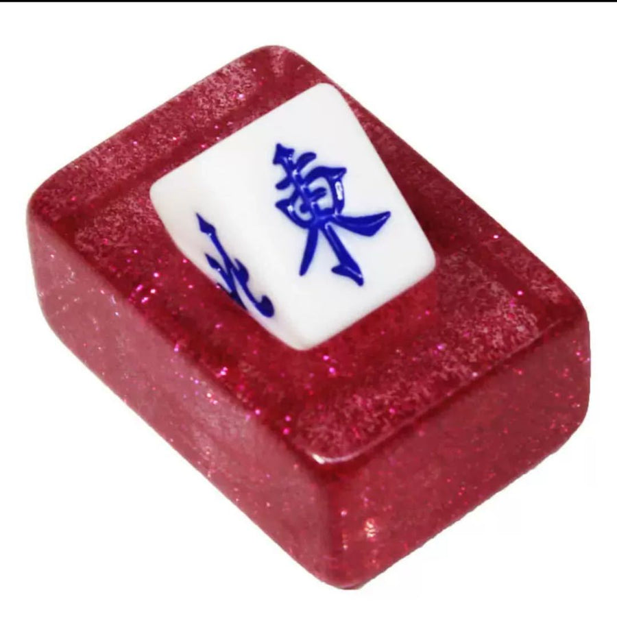 Mahjong Wind Indicator Dealer Marker, Glitter Acrylic, for Chinese and American Mahjong, view 3