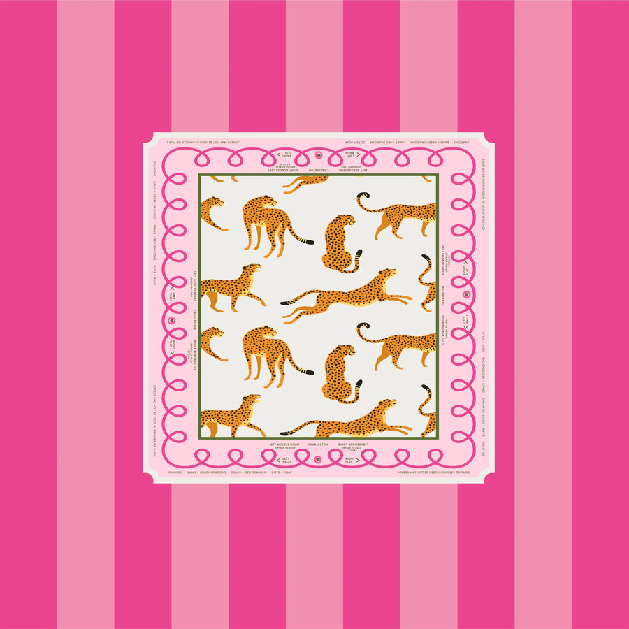 Mahjong Mat, Neoprene, Non-Slip, Waterproof, Foldable, Chinoiserie Lantern Print