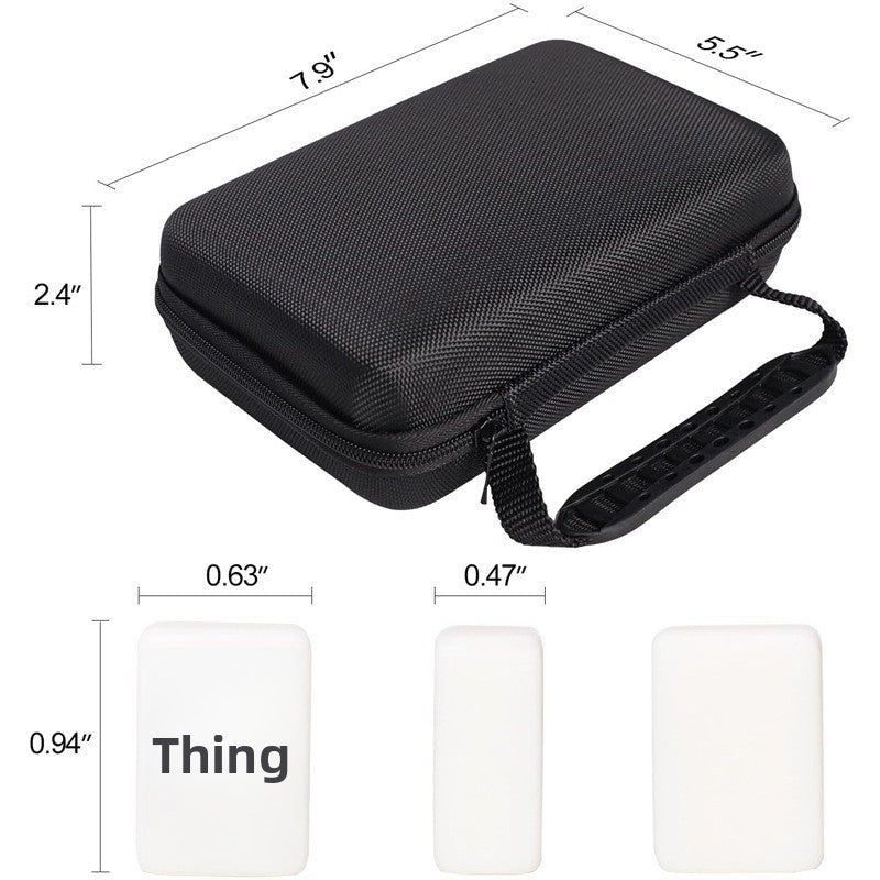 American Mahjong Set, Mini Travel Size, 166 Melamine Tiles, 24mm, with Zipper Bag, view 3
