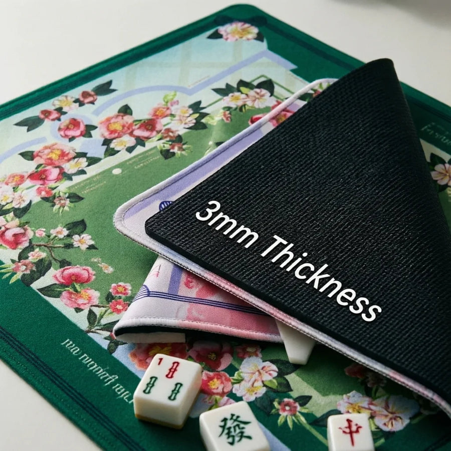 Mahjong Mat with Compact Storage Bag, Roll-Up Rubber Surface, Waterproof, Portable, view 4