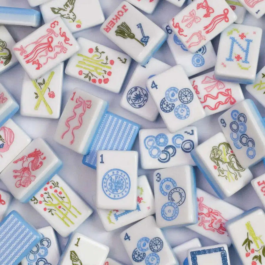 American Mahjong Set, 160 Acrylic Tiles with Portable Carrying Case, view 6