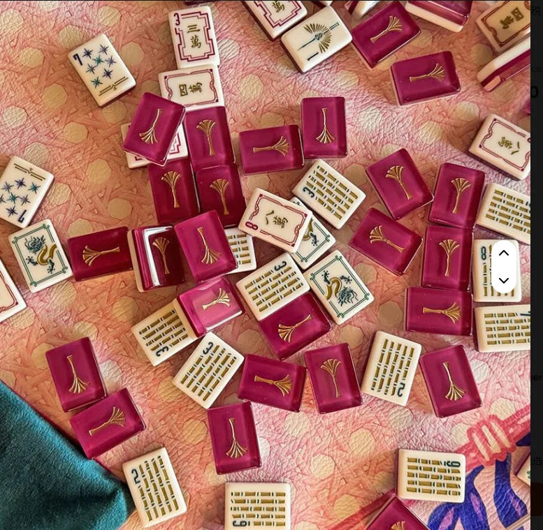 Mini American Mahjong Travel Set, 4 Layer Engraved Acrylic Tiles, view 7