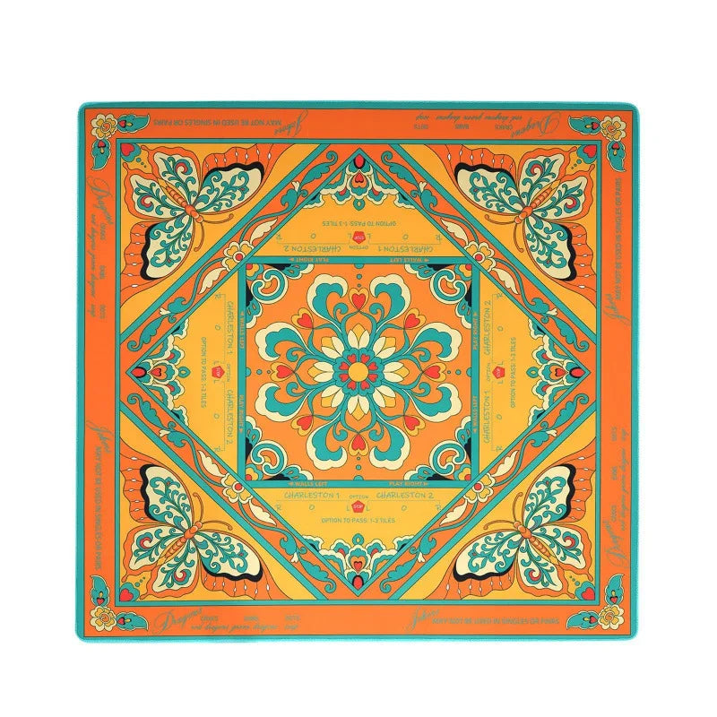 American Mahjong Mat, 31.5 Inch Cushion Mat for Mahjong Tiles, Orange, view 8