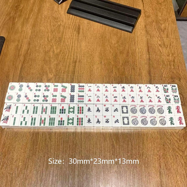 American Mahjong Set, 166 Melamine Tiles, Portable PVC Color Box