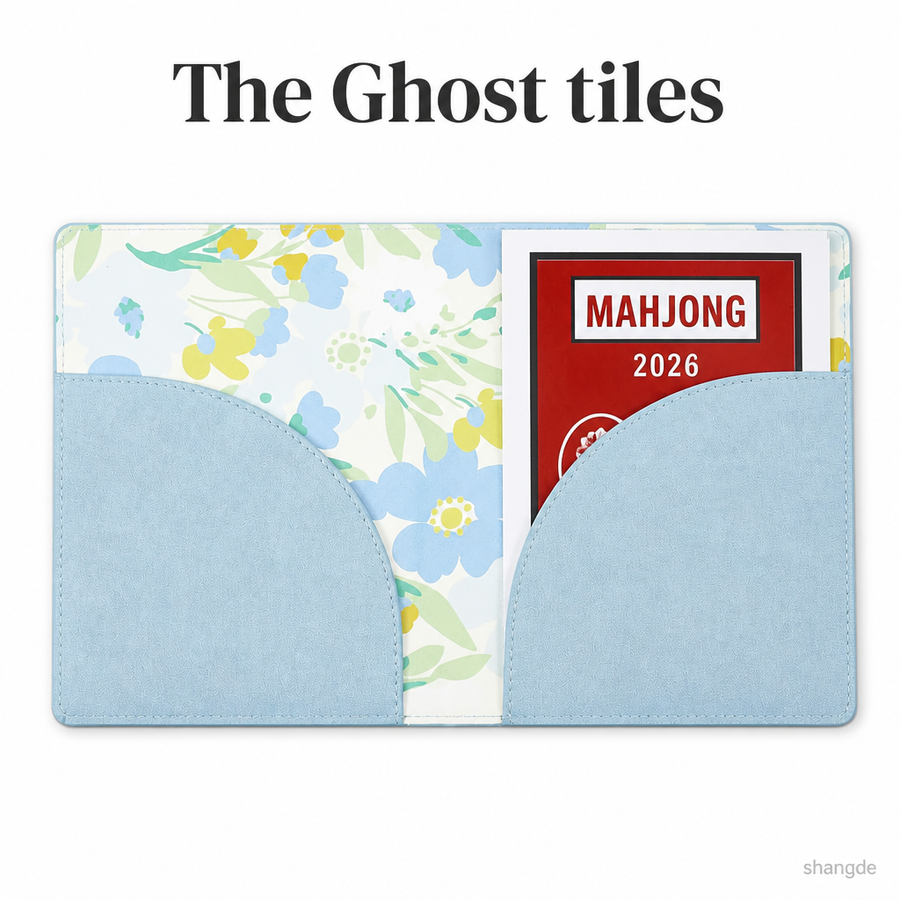 American Mahjong Card Folio, PU Leather Protective Cover for Large Card, view 2