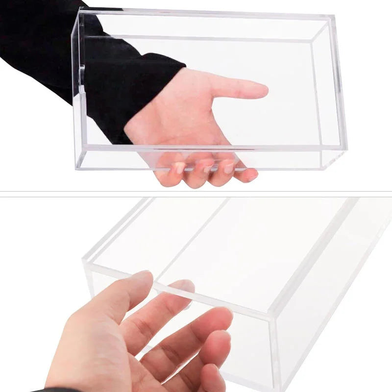 Mahjong Storage Box, Acrylic Display Case with Clear Sliding Cover, for 4 Players, view 3