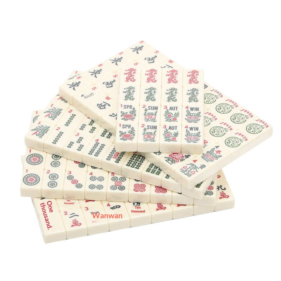 American Mahjong Set, 166 Tiles, 30mm Hand Rubbed Melamine, for 4 Players, view 3