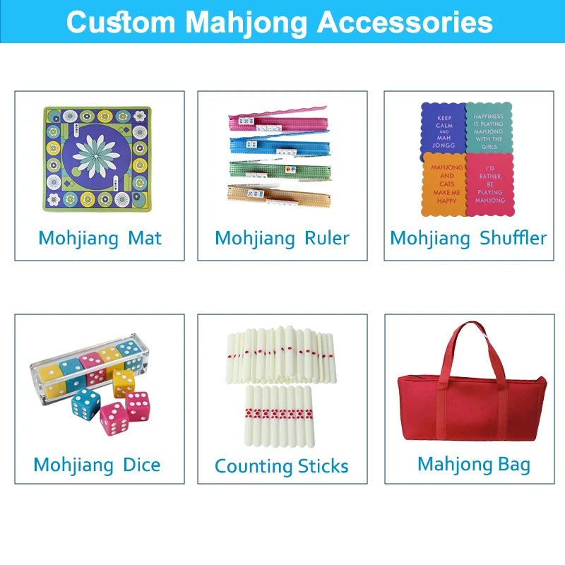 American Mahjong Set, 160 Tiles with Jokers, 3 Layer Melamine, Portable, view 5