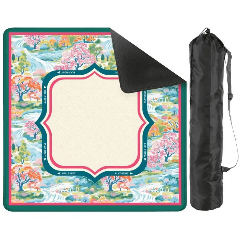 Mahjong Mat, 31.5 x 31.5 Inch Foldable Natural Rubber, Non-Slip, Noise Reducing, Waterproof, view 9