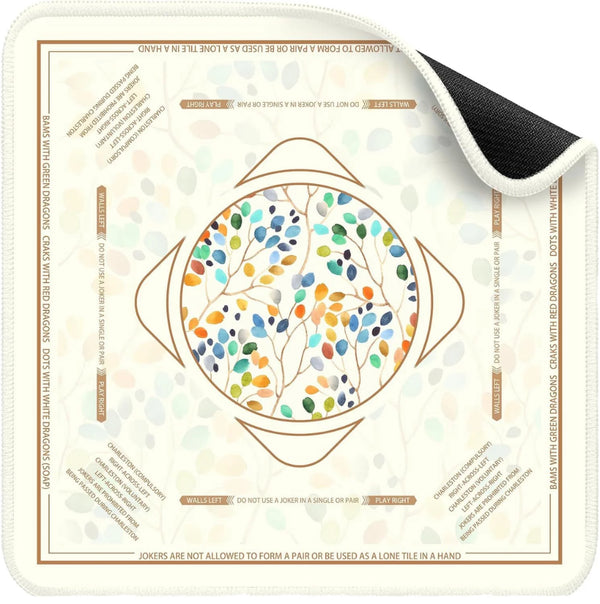 Mahjong Mat, Modern Rubber, 3 mm Thick, Waterproof, Wear-Resistant Hem, Non-Slip Bottom