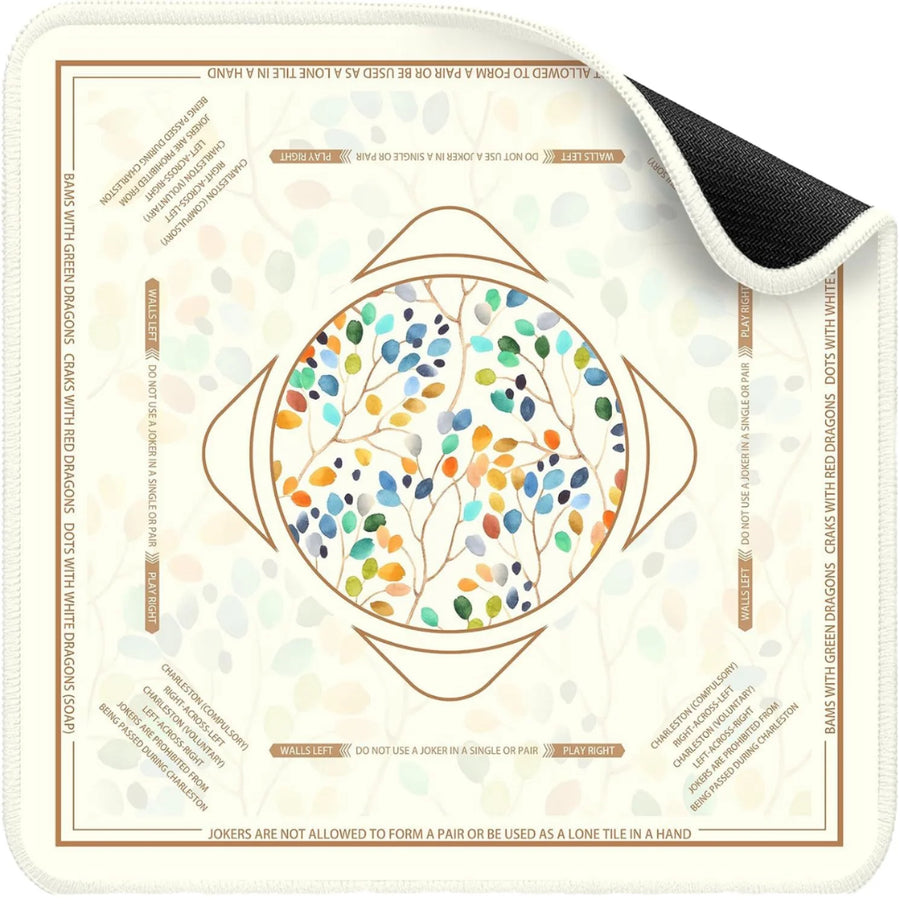 Mahjong Mat, Modern Rubber, 3 mm Thick, Waterproof, Wear-Resistant Hem, Non-Slip Bottom